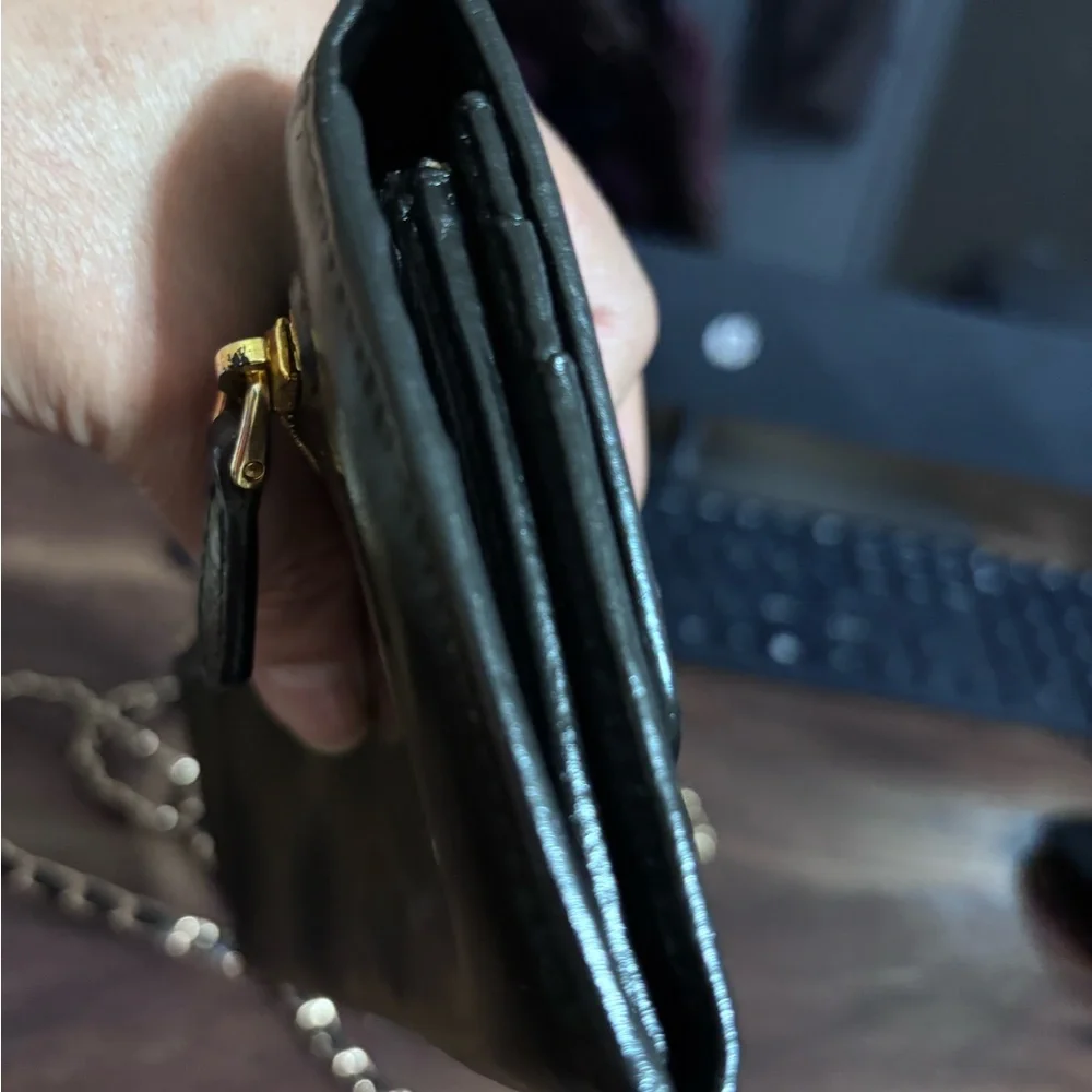 Prada Black Leather Wallet with Gold Hardwares - Picture 13 of 16